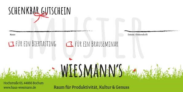 Wiesmann’s Gutscheine zum Verschenken